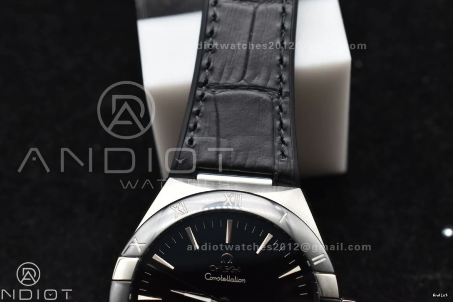 Black SS Black Black 1:1 VSF Strap Super Gummy Best Edition Ceramic on A8900 Clone Dial Constellation 0428